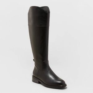 A New Day - Black Heeled Boots, Size 6 women